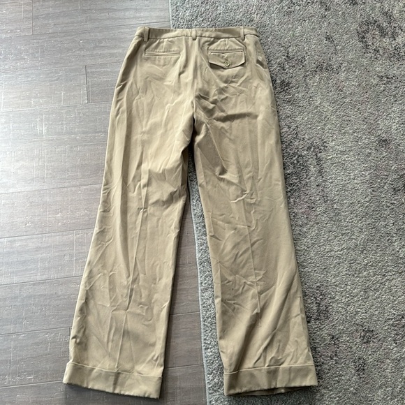 Nine West Women's Light Khaki Dress Cyndi Straight Leg Pants Sz 4 - Picture 4 of 5